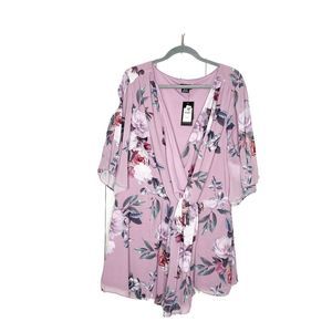 CITY CHIC Top Rosewood Floral Purple Blous…